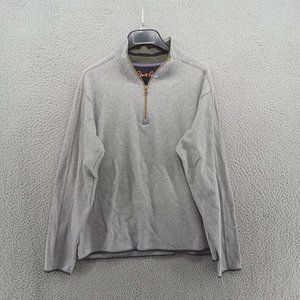 Robert Graham Shirt Boys Large Gray Heather 1/4 Zip Pullover Classic‎ Fit